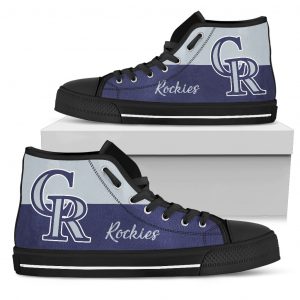 Divided Colours Stunning Logo Colorado Rockies High Top Shoes