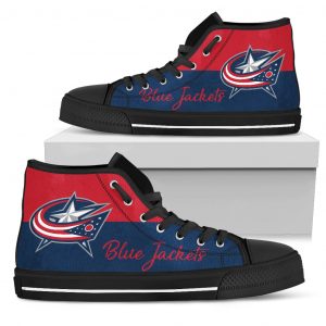 Divided Colours Stunning Logo Columbus Blue Jackets High Top Shoes