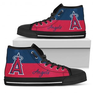 Divided Colours Stunning Logo Los Angeles Angels High Top Shoes