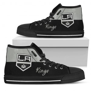 Divided Colours Stunning Logo Los Angeles Kings High Top Shoes