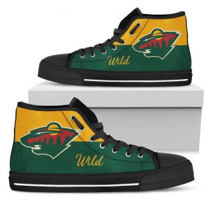 Divided Colours Stunning Logo Minnesota Wild High Top Shoes
