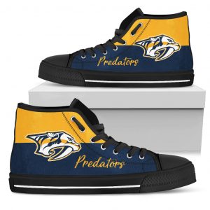 Divided Colours Stunning Logo Nashville Predators High Top Shoes