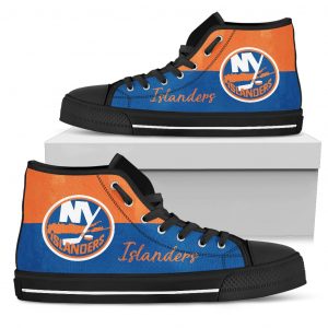 Divided Colours Stunning Logo New York Islanders High Top Shoes