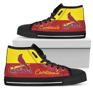 Divided Colours Stunning Logo St. Louis Cardinals High Top Shoes
