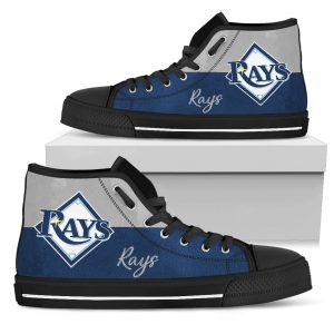Divided Colours Stunning Logo Tampa Bay Rays High Top Shoes