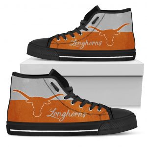 Divided Colours Stunning Logo Texas Longhorns High Top Shoes