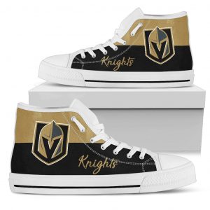 Divided Colours Stunning Logo Vegas Golden Knights High Top Shoes