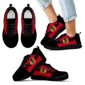 Doodle Line Amazing Chicago Blackhawks Sneakers V2