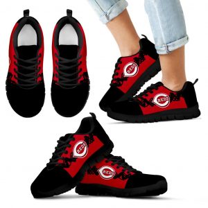 Doodle Line Amazing Cincinnati Reds Sneakers V2