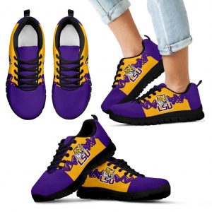 Doodle Line Amazing LSU Tigers Sneakers