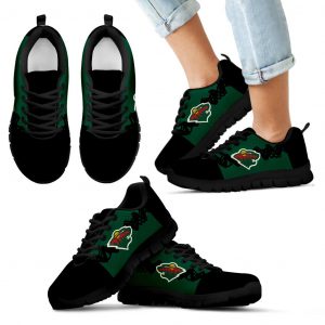 Doodle Line Amazing Minnesota Wild Sneakers V2