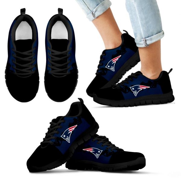 Doodle Line Amazing New England Patriots Sneakers V2
