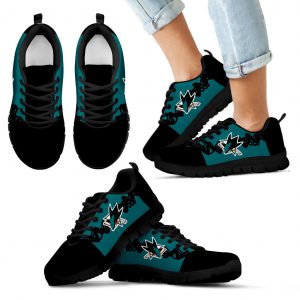 Doodle Line Amazing San Jose Sharks  Sneakers V2