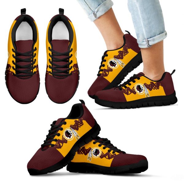 Doodle Line Amazing Washington Redskins Sneakers V1