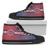 Double Stick Check Atlanta Braves High Top Shoes