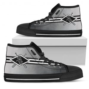 Double Stick Check Chicago White Sox High Top Shoes