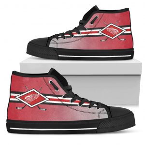 Double Stick Check Detroit Red Wings  High Top Shoes