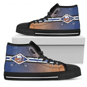 Double Stick Check New York Islanders High Top Shoes