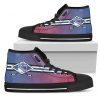 Double Stick Check New York Rangers  High Top Shoes