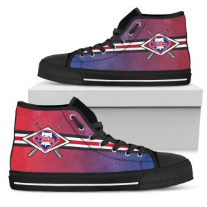 Double Stick Check Philadelphia Phillies High Top Shoes