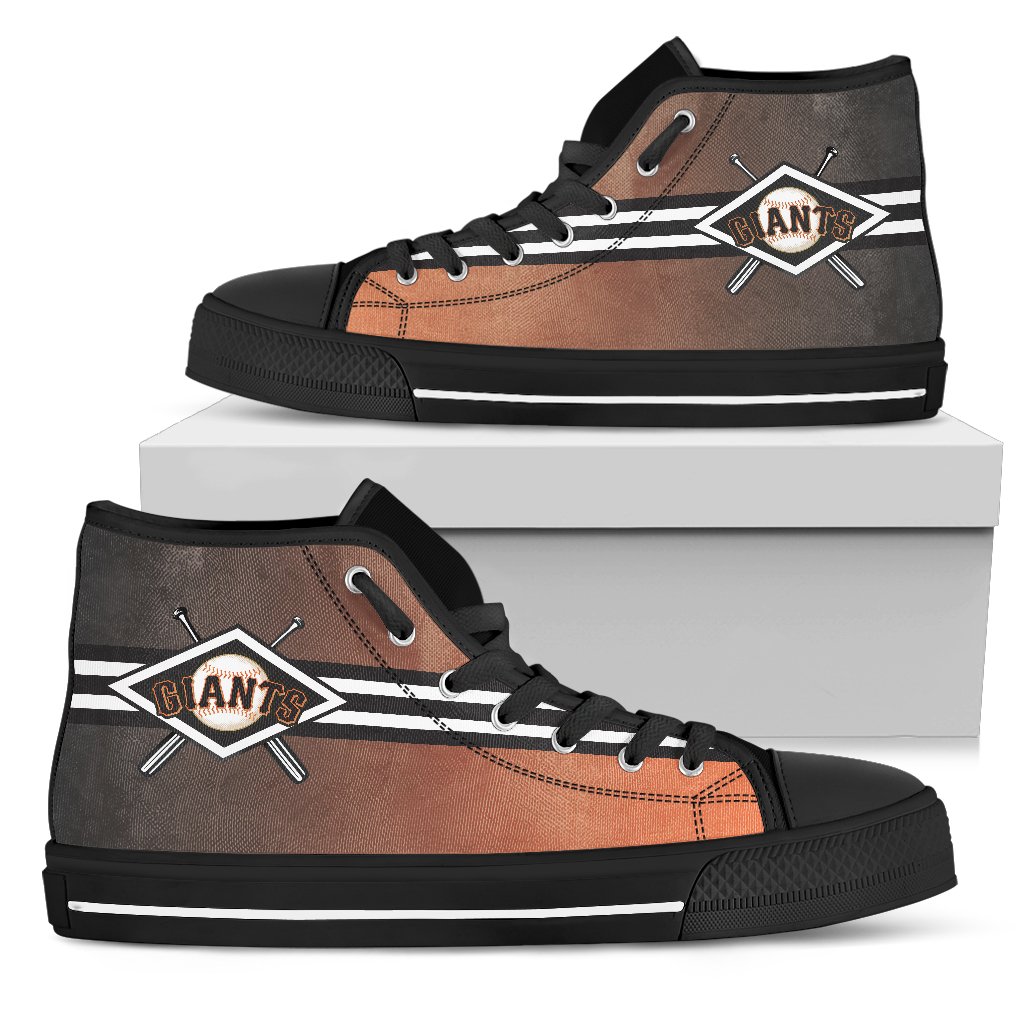 Double Stick Check San Francisco Giants High Top Shoes Double Stick Check San Francisco Giants High Top Shoes
