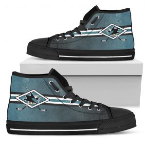 Double Stick Check  San Jose Sharks High Top Shoes