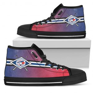 Double Stick Check Toronto Blue Jays High Top Shoes
