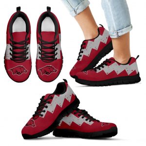 Dragon Flying Fancy Arkansas Razorbacks Logo Sneakers