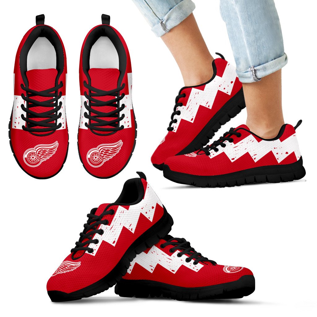 Dragon Flying Fancy Detroit Red Wings Logo Sneakers Dragon Flying Fancy Detroit Red Wings Logo Sneakers