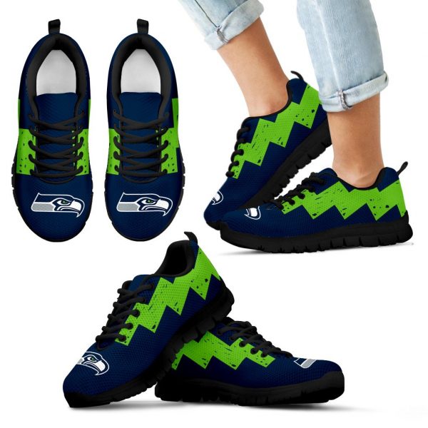 Dragon Flying Fancy Seattle Seahawks Logo Sneakers