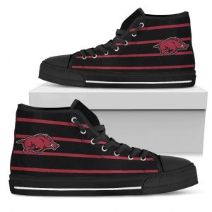 Edge Straight Perfect Circle Arkansas Razorbacks High Top Shoes