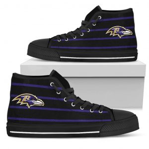 Edge Straight Perfect Circle Baltimore Ravens High Top Shoes