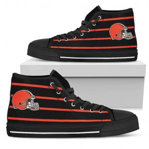 Edge Straight Perfect Circle Cleveland Browns High Top Shoes