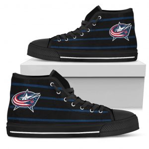 Edge Straight Perfect Circle Columbus Blue Jackets High Top Shoes
