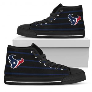 Edge Straight Perfect Circle Houston Texans High Top Shoes