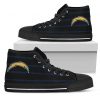 Edge Straight Perfect Circle Los Angeles Chargers High Top Shoes