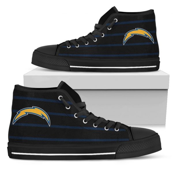 Edge Straight Perfect Circle Los Angeles Chargers High Top Shoes