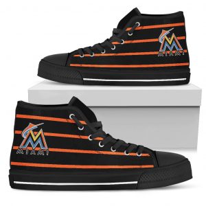 Edge Straight Perfect Circle Miami Marlins High Top Shoes