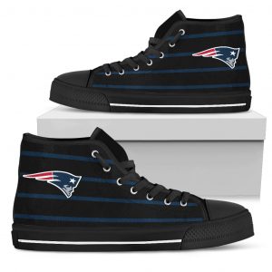Edge Straight Perfect Circle New England Patriots High Top Shoes