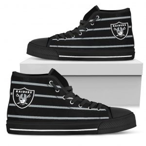 Edge Straight Perfect Circle Oakland Raiders High Top Shoes