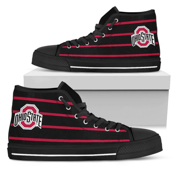 Edge Straight Perfect Circle Ohio State Buckeyes High Top Shoes