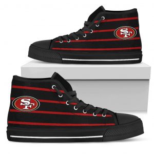 Edge Straight Perfect Circle San Francisco 49ers High Top Shoes