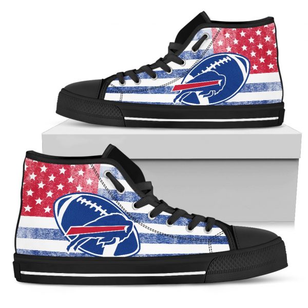 Flag Rugby Buffalo Bills High Top Shoes