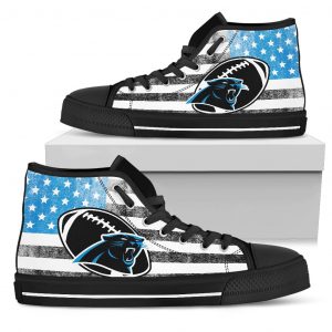Flag Rugby Carolina Panthers High Top Shoes
