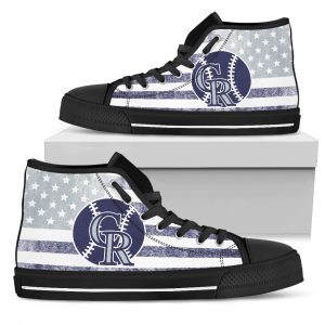Flag Rugby Colorado Rockies High Top Shoes
