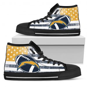 Flag Rugby Los Angeles Chargers High Top Shoes