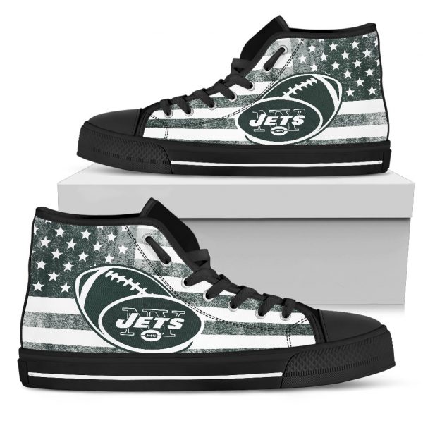 Flag Rugby New York Jets High Top Shoes