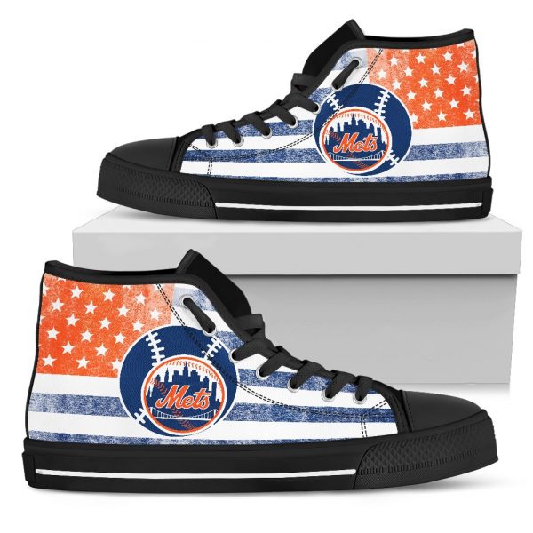 Flag Rugby New York Mets High Top Shoes