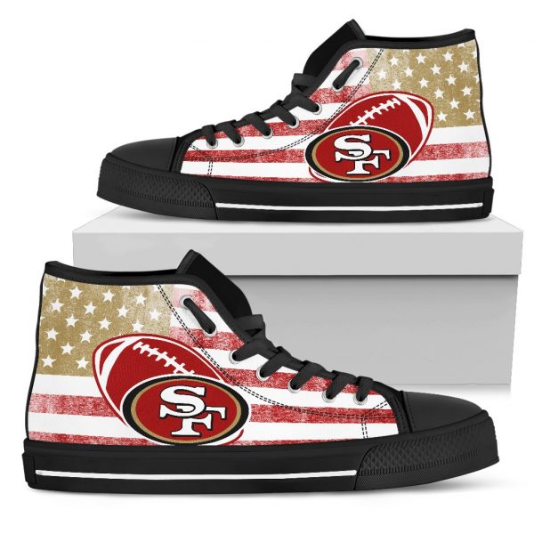 Flag Rugby San Francisco 49ers High Top Shoes