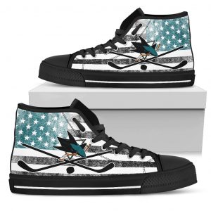 Flag Rugby San Jose Sharks High Top Shoes